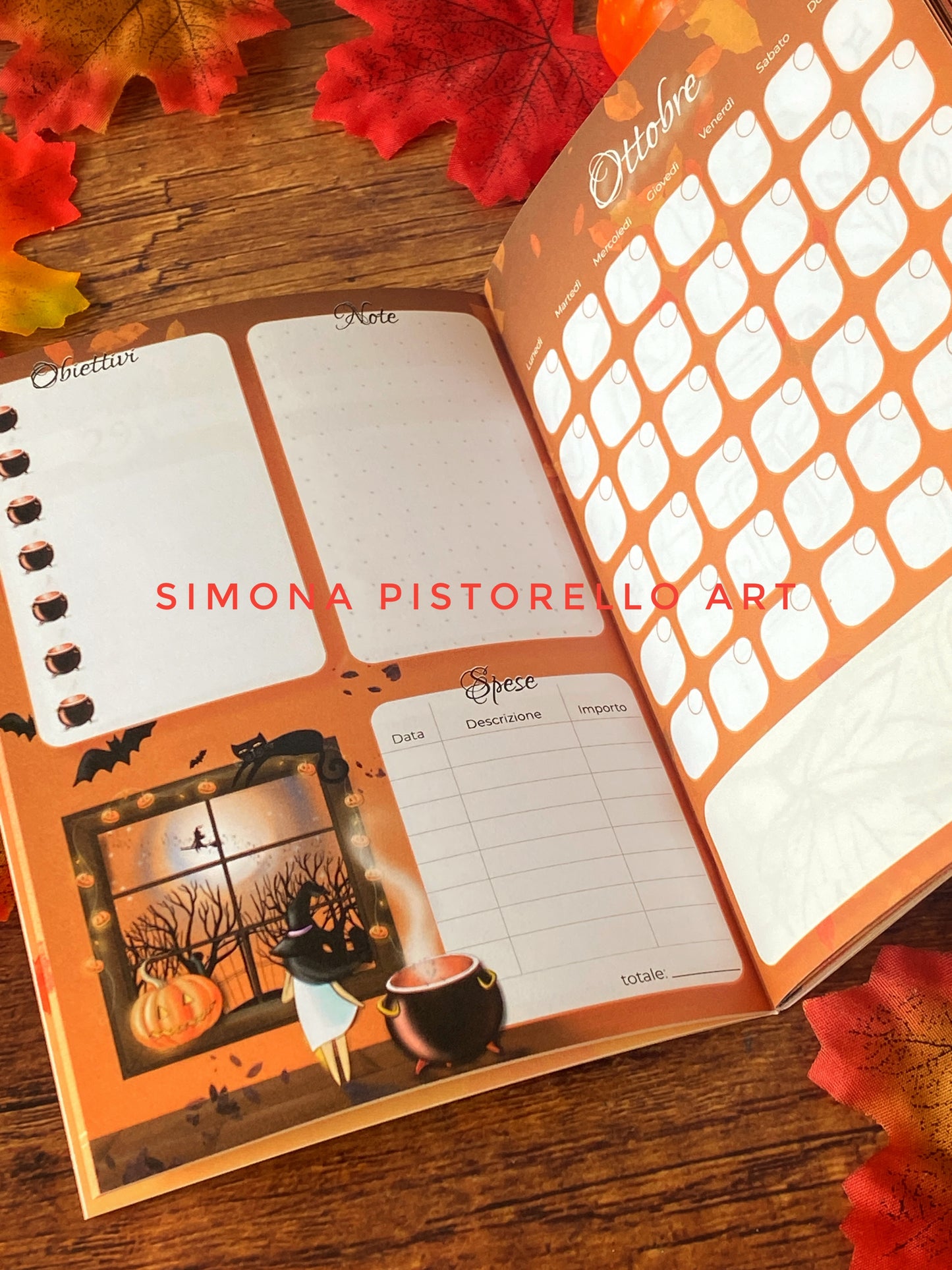 Planner d'Autunno - mensile (da settembre a novembre), perpetuo