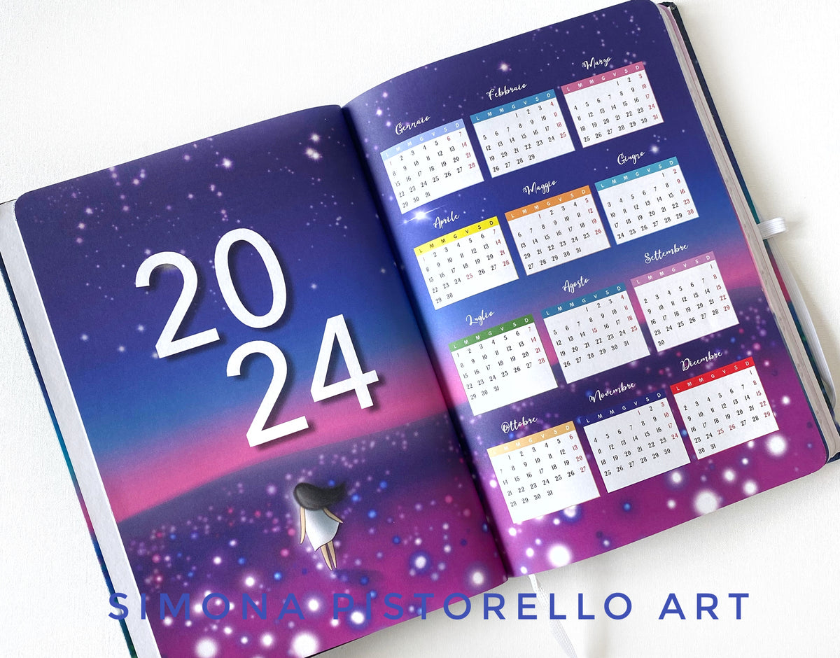 L'agenda letteraria 2024, illustrata da Benedetta Claudia Vialli