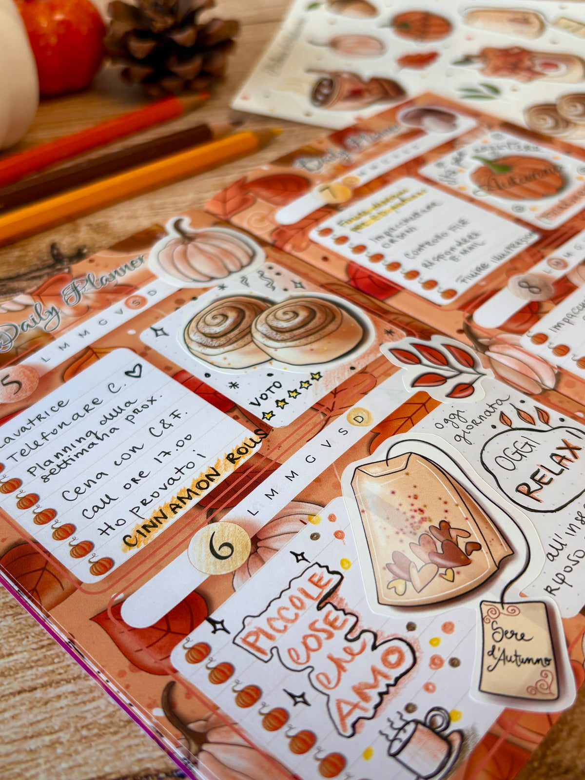 BUNDLE Planner d'Autunno + Foglio di Stickers