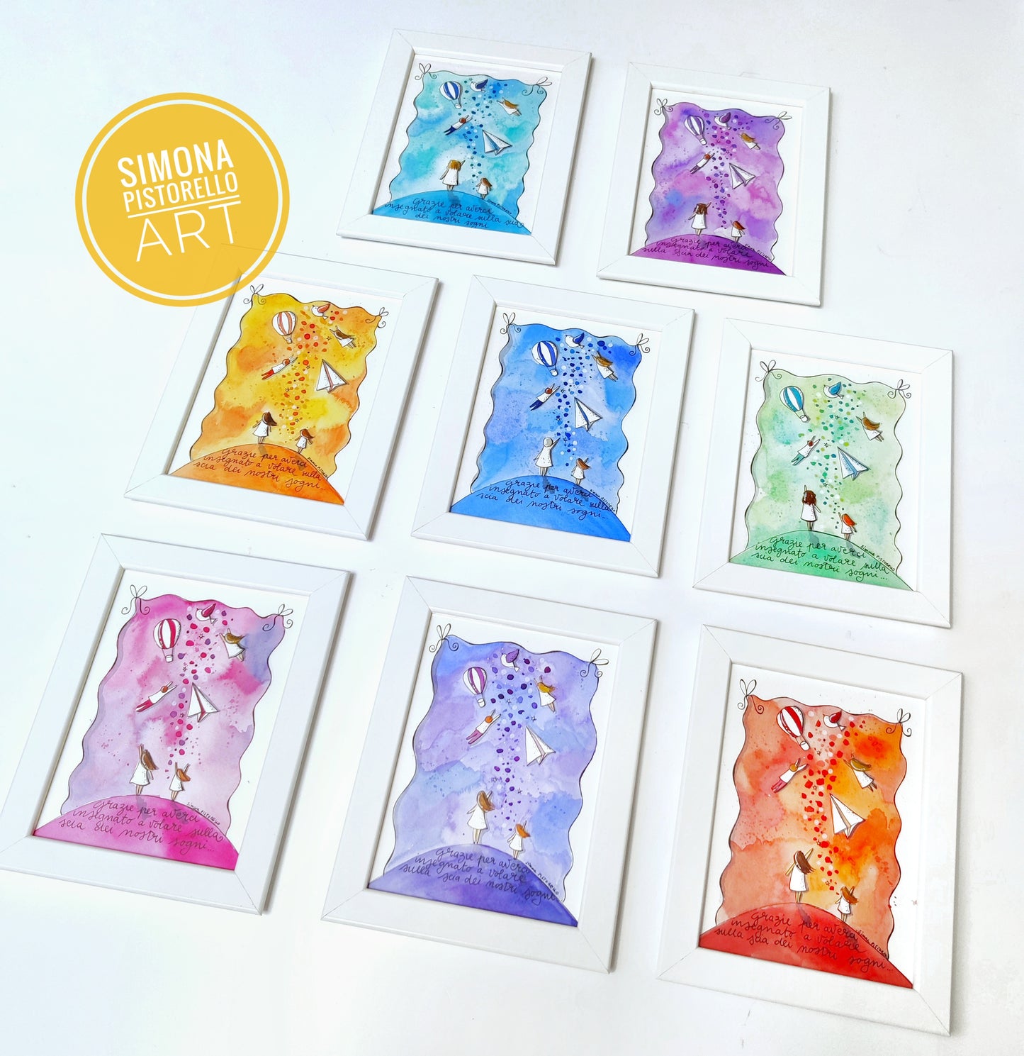 Acquerello per insegnanti 10x15 cm + cornice