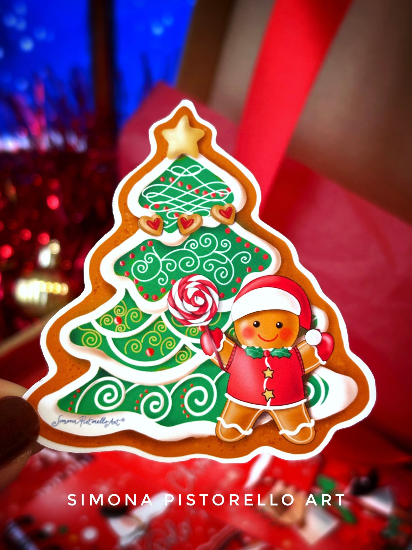 Adesivo di Natale - Biscotto Albero