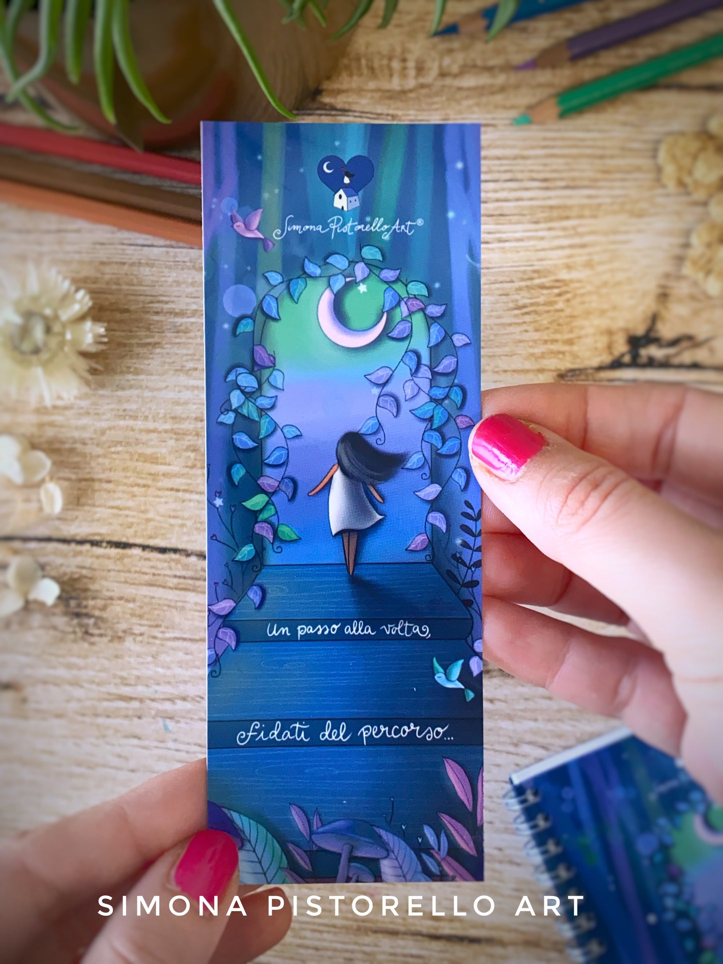 Segnalibro "Un passo alla volta, fidati del percorso" - color AMETISTA