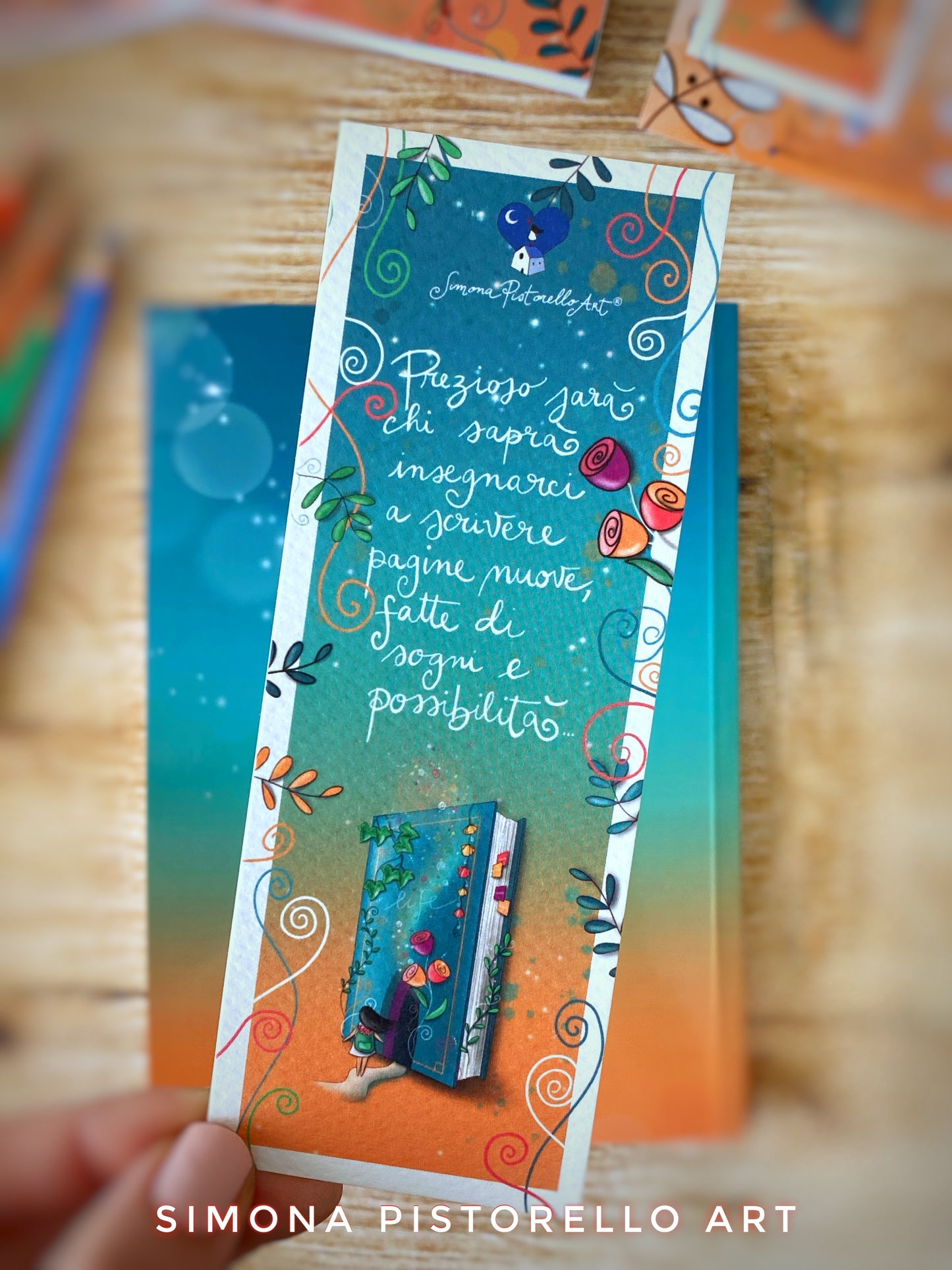 Segnalibro Pagine Nuove - con confezione regalo personalizzabile con nome