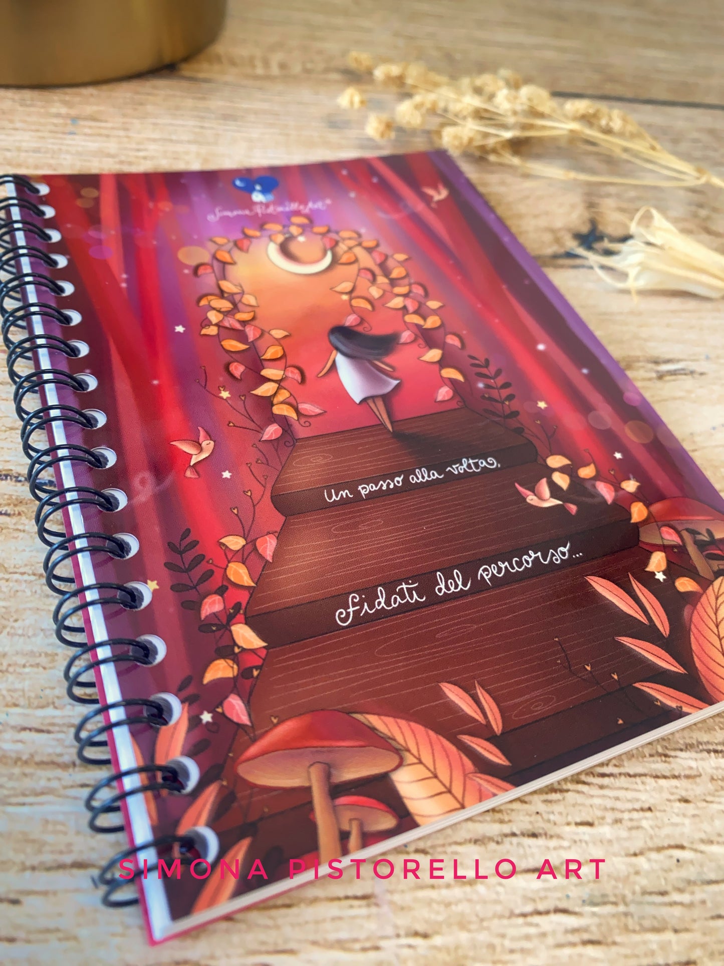 Quadernino A6 + Segnalibro "Un passo alla volta, fidati del percorso" - TERRA