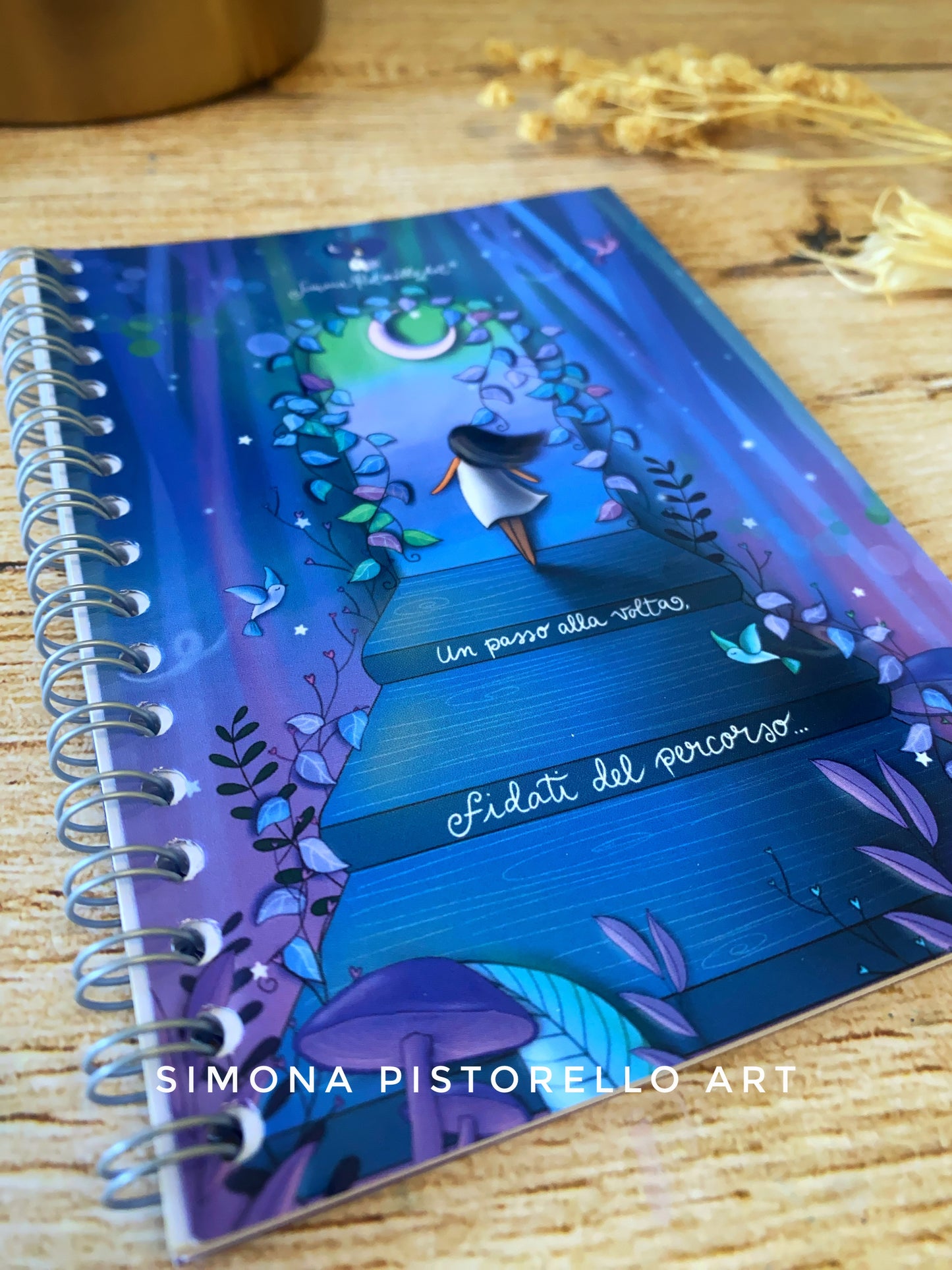 Quadernino A6 + Segnalibro "Un passo alla volta, fidati del percorso" - AMETISTA