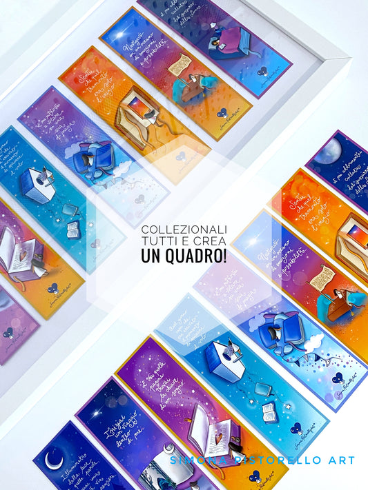 Set 8 segnalibri "Viaggio tra i Libri"