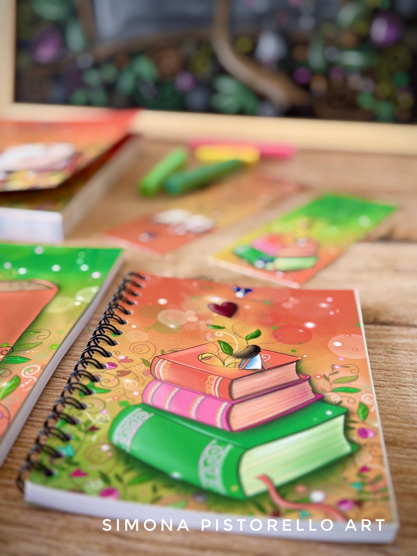Quaderno A6 "Libri e Fiori"