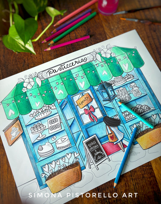 "Un dolce San Valentino" - MAXI pdf da colorare