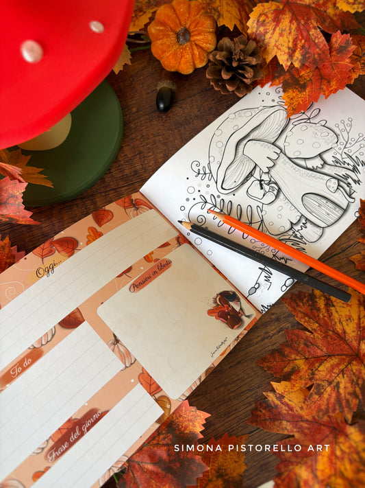 Colouring Diary d'Autunno + sticker OMAGGIO