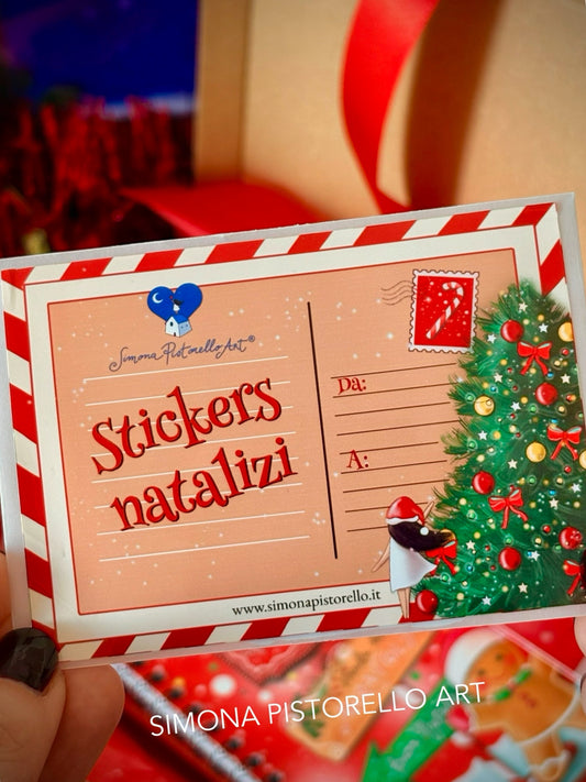 Bustina con 5 stickers natalizi