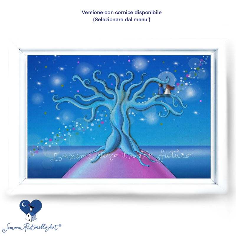 Albero della vita/matrimonio AZZURRO - personaggi personalizzabili