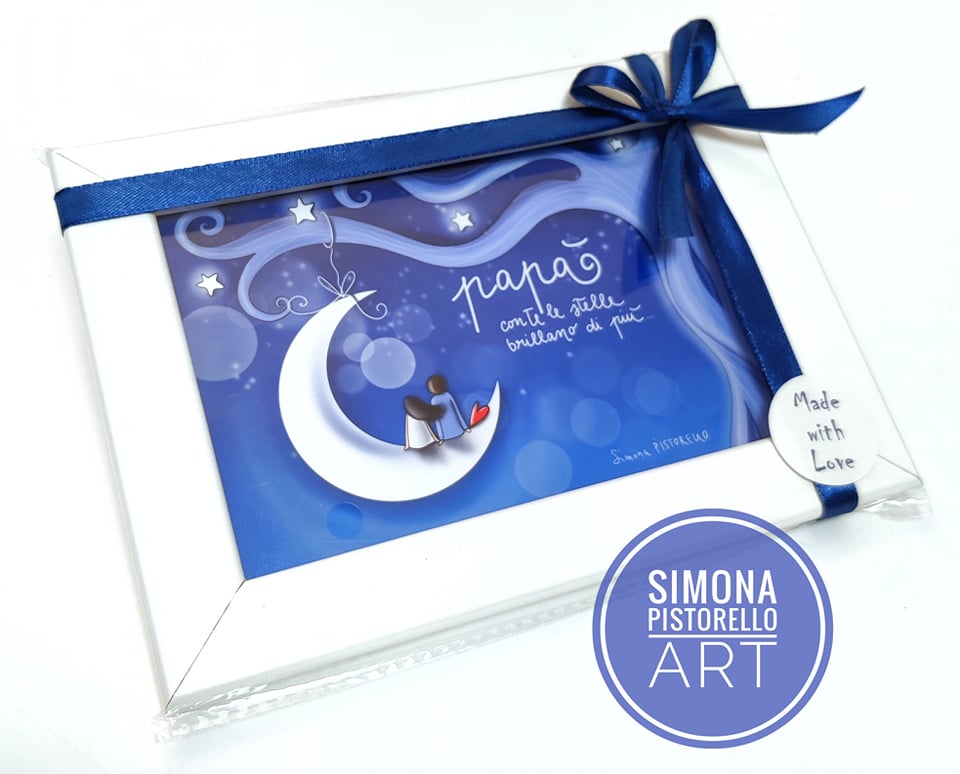 Quadretto Festa del Papà con personaggi personalizzabili