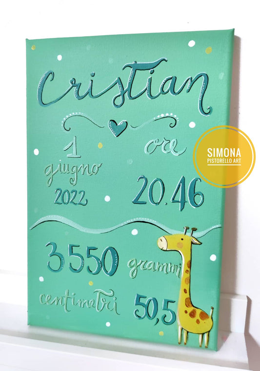 Quadro nascita 20x30 cm