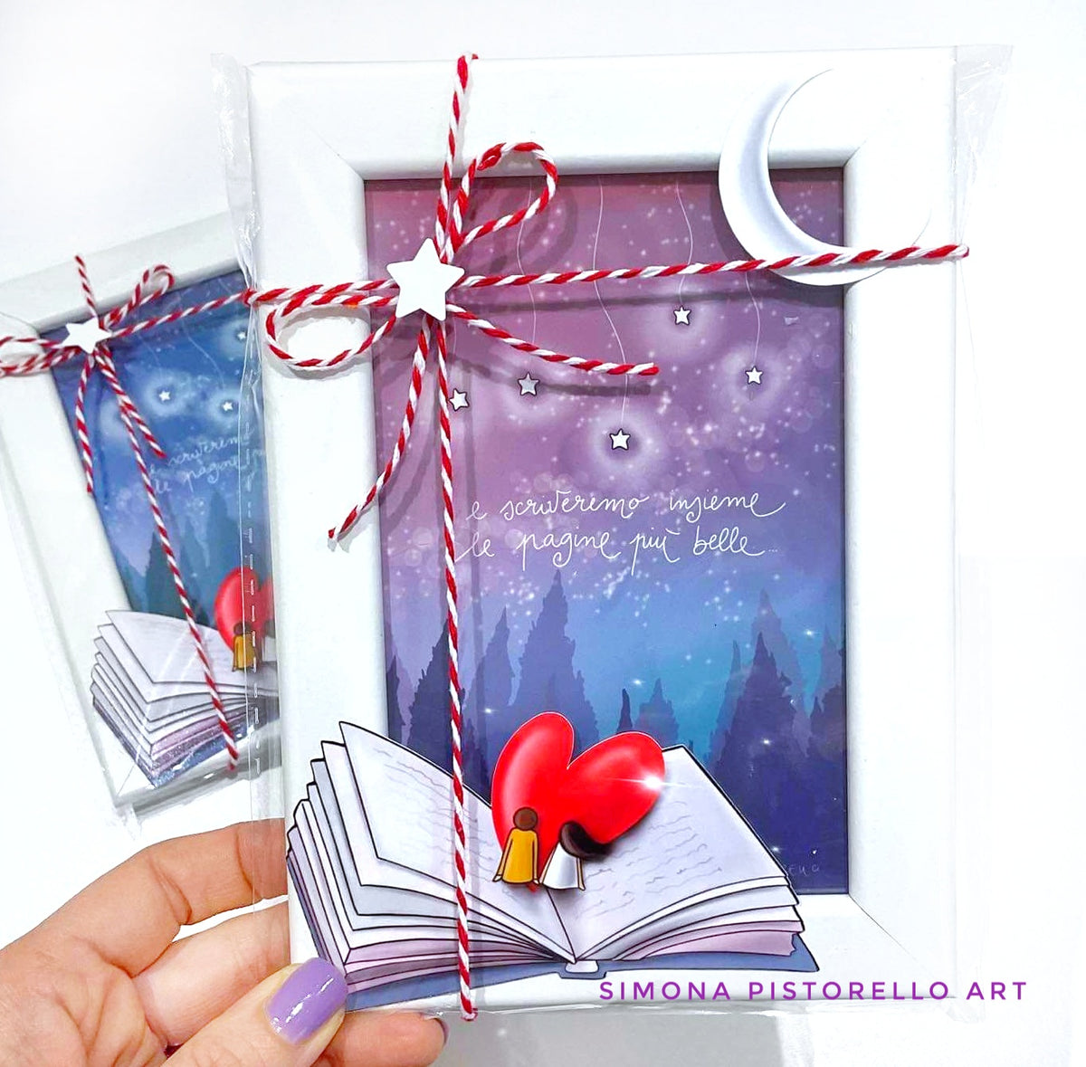 WOLTU Set Di 2 Cornici Per Foto 13x18 Cm, Nere, In Plastica E Vetro, Per Parete O Tavolo, Con Passepartout