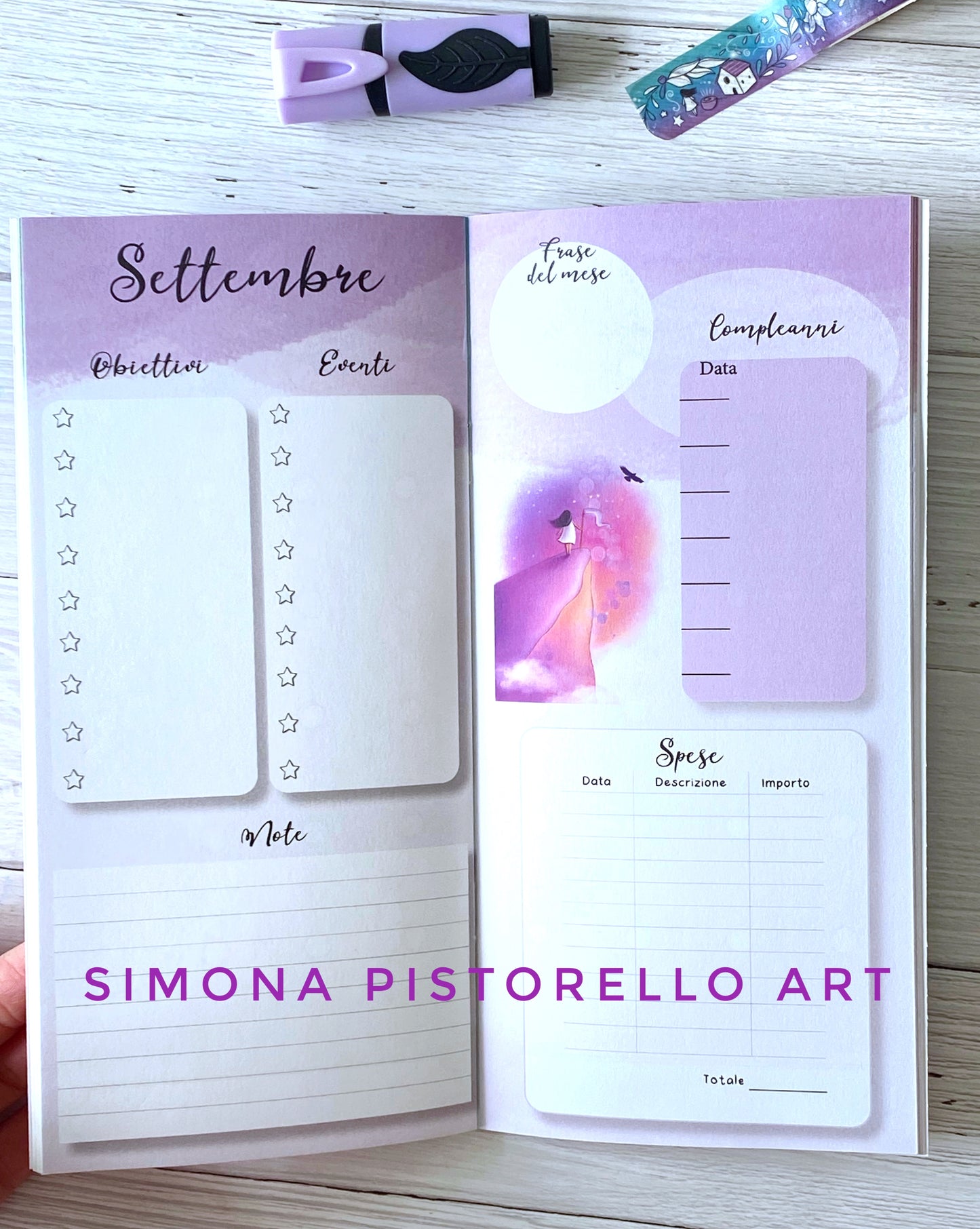 Pocket Planner Mensile Lavanda
