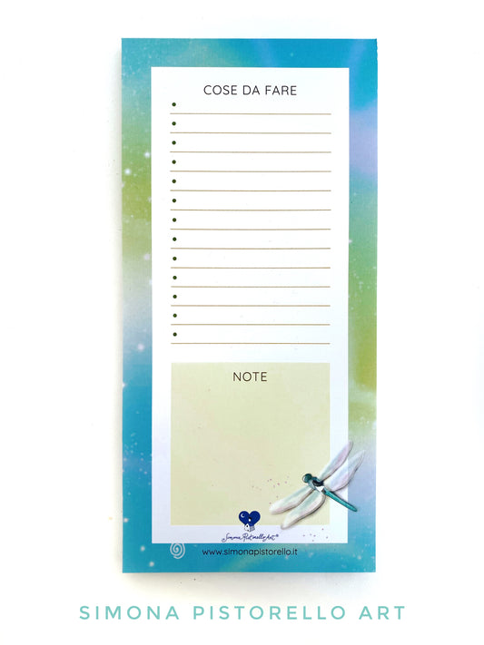 Block notes Libellule