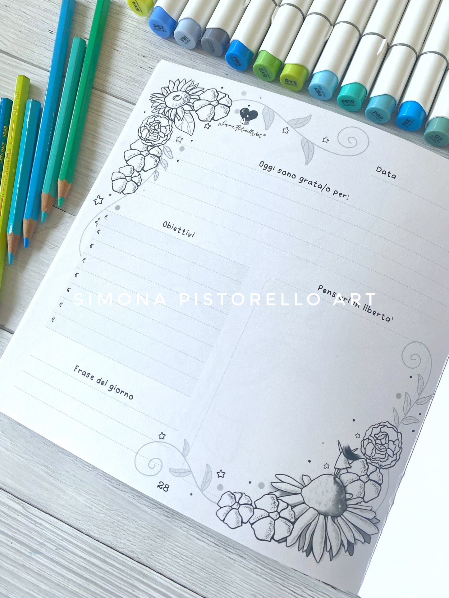 Colouring Diary  - con sticker in omaggio