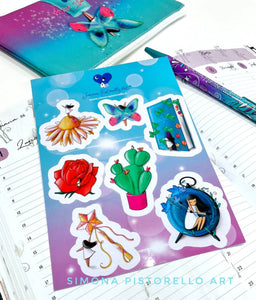 BUNDLE ASTUCCIO+WASHI+PORTACHIAVI+STICKERS