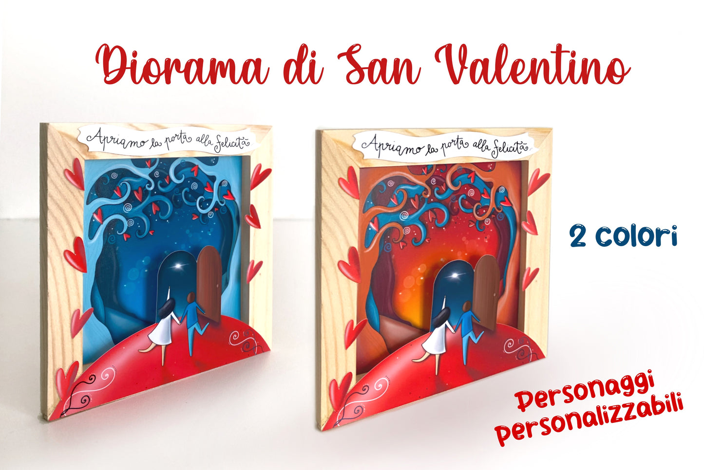 Diorama di San Valentino - personaggi personalizzabili