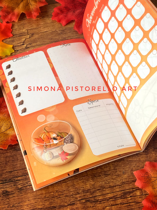 Planner d'Autunno - mensile (da settembre a novembre), perpetuo