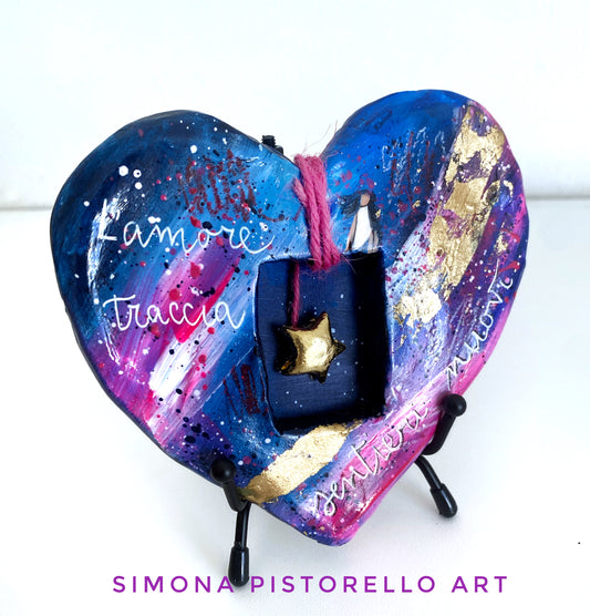 Scultura Cuore Rosa