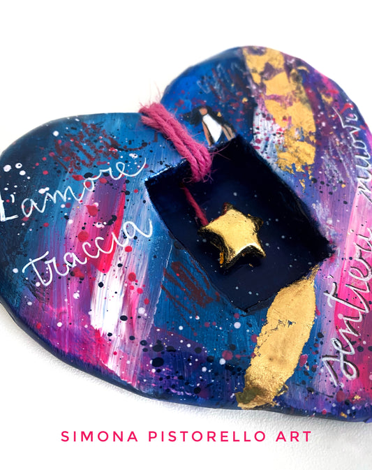Scultura Cuore Rosa