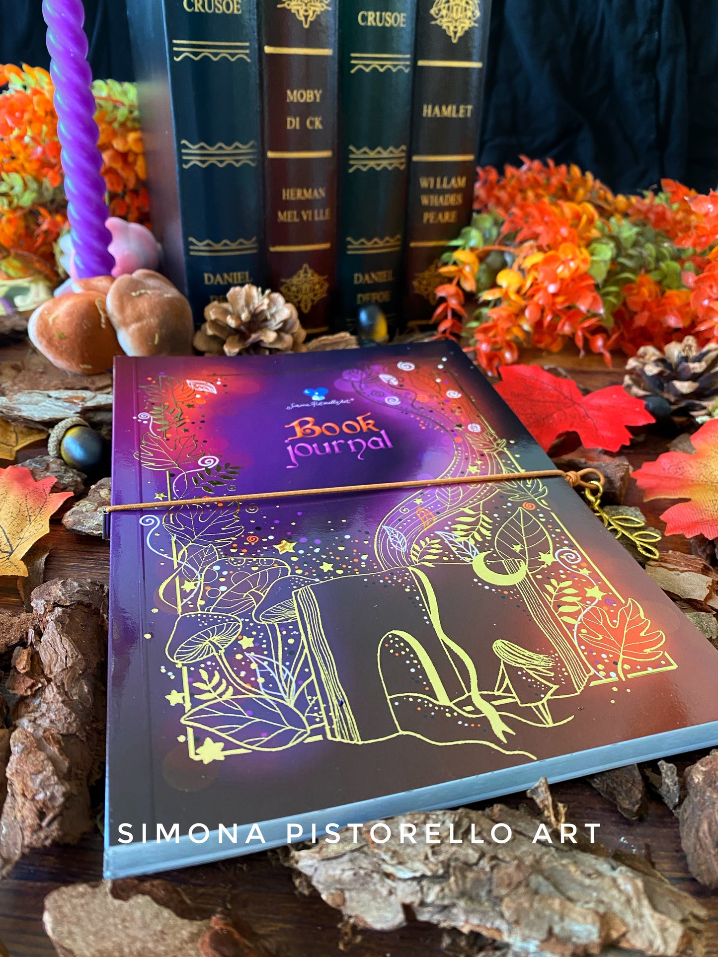 Book journal con elastico + Pacchetto 5 stickers