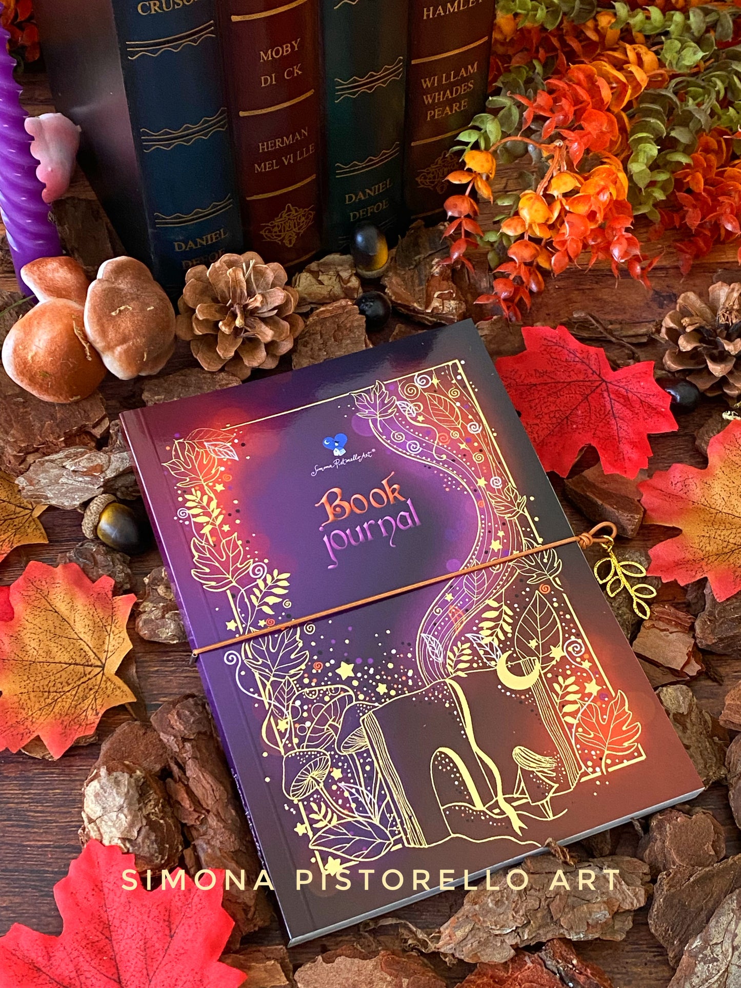 Book journal con elastico + Pacchetto 5 stickers