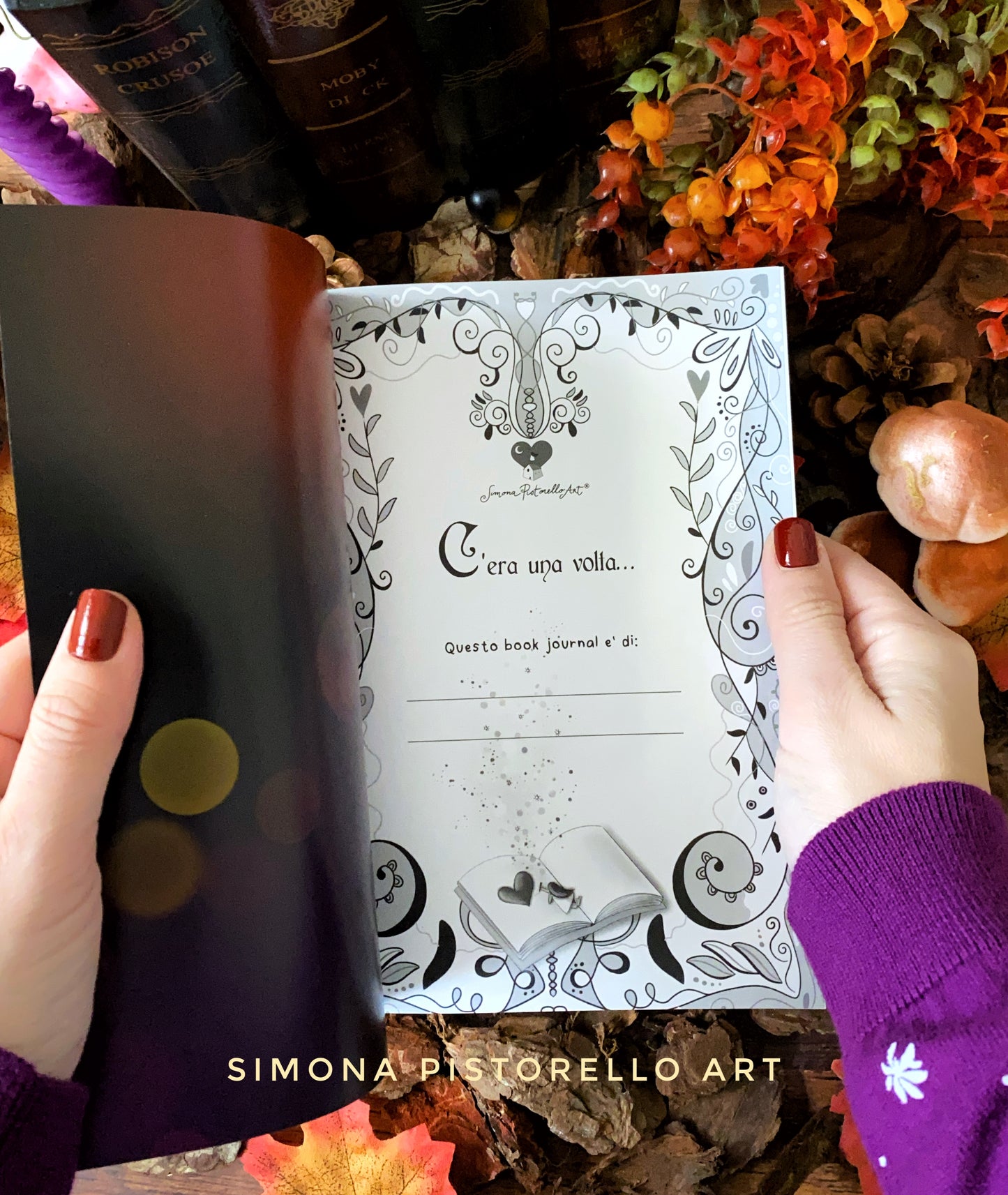 Book journal con elastico + Pacchetto 5 stickers