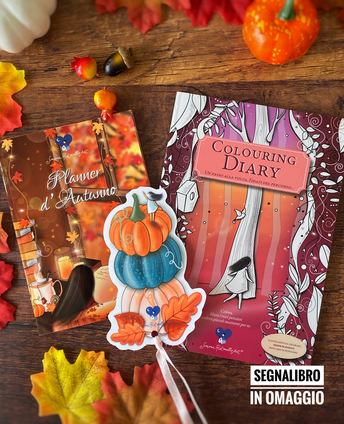 BUNDLE Colouring Diary + Planner d'Autunno + Segnalibro omaggio