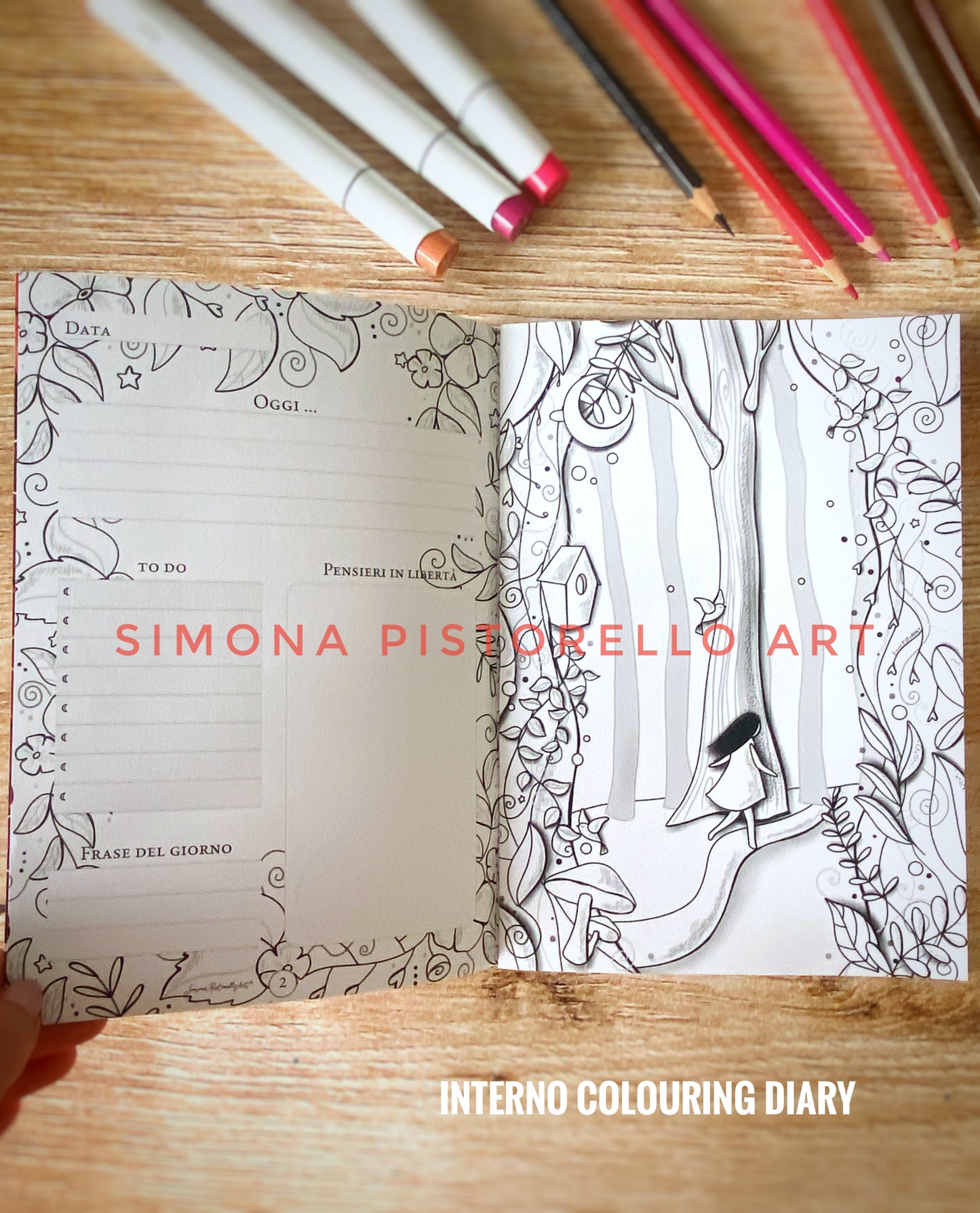 BUNDLE Colouring Diary + Planner d'Autunno + Segnalibro omaggio