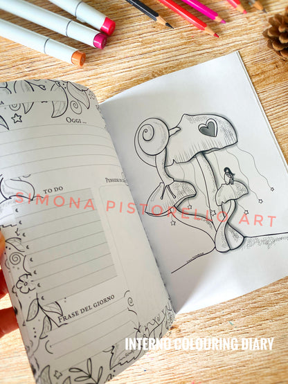BUNDLE Colouring Diary + Planner d'Autunno + Segnalibro omaggio