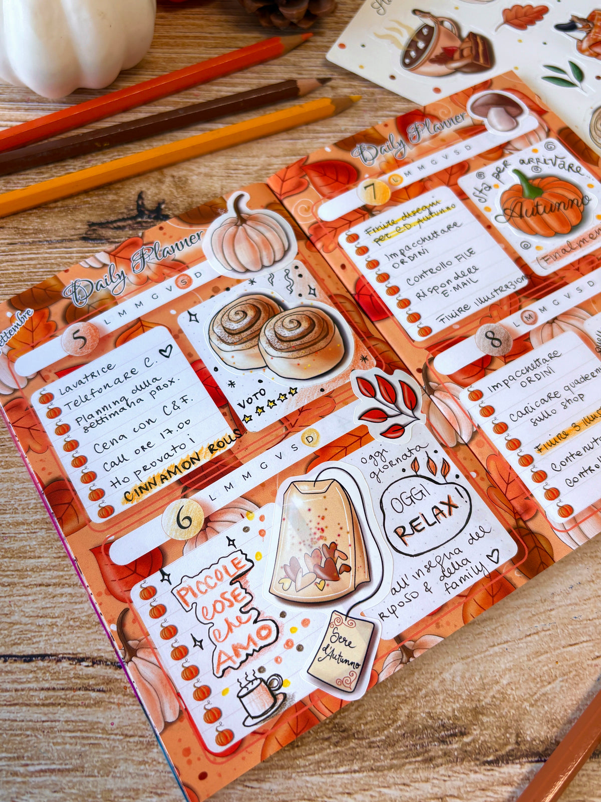 Planner d'Autunno - mensile (da settembre a novembre) - perpetuo