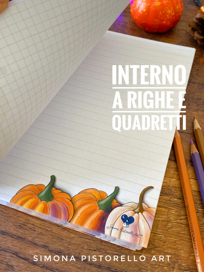 Quaderno Autunno A5 (maxi - 200 pagine) - a righe E quadretti