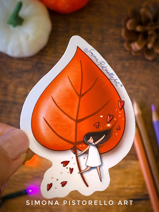 Adesivo Foglia d'Autunno