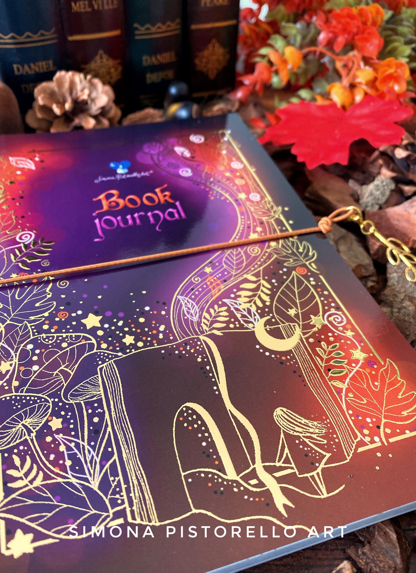 Book journal con elastico + Pacchetto 5 stickers