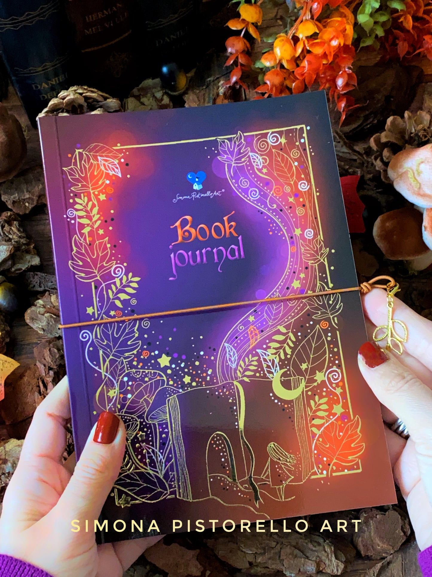 Book journal con elastico + Pacchetto 5 stickers