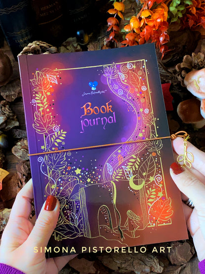 Book journal con elastico + Pacchetto 5 stickers