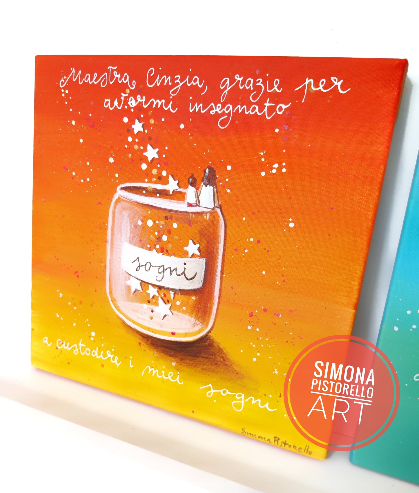 Dipinto su tela per insegnanti - totalmente personalizzabile