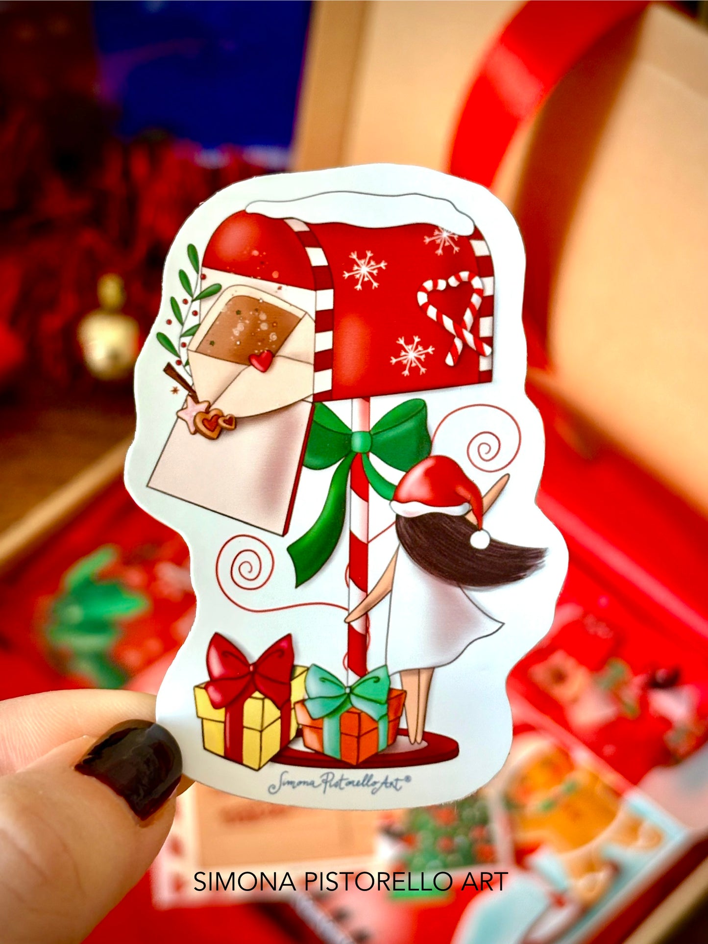 Bustina con 5 stickers natalizi