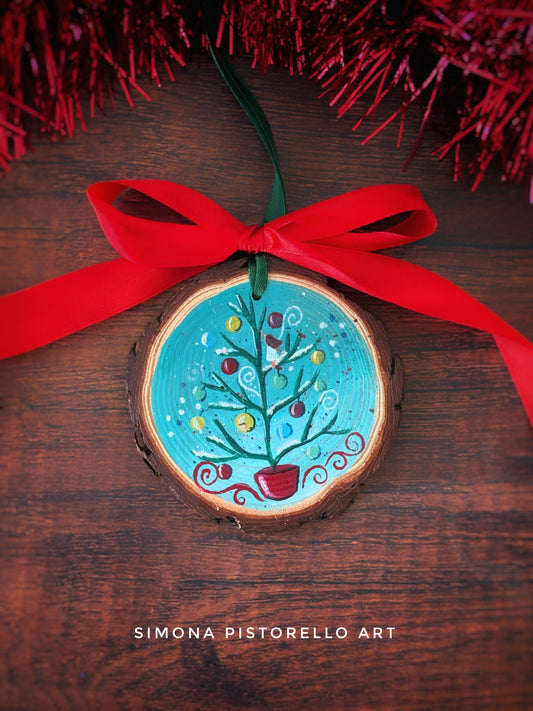 Decorazione di legno dipinta a mano - Piantina (personalizzabile con nome)