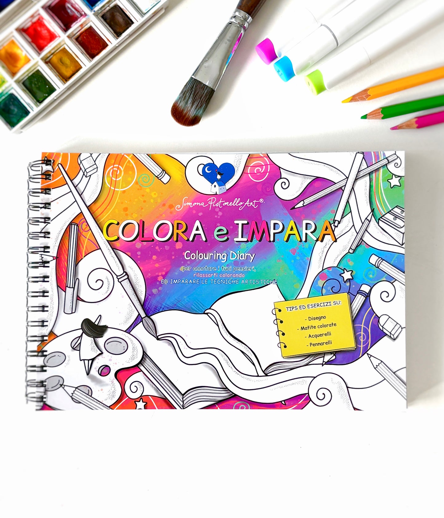 "Colora e Impara" - Colouring Diary per imparare le tecniche artistiche