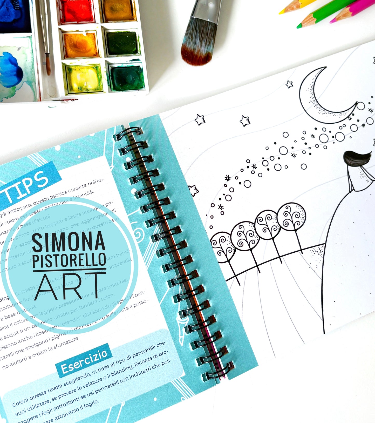 "Colora e Impara" - Colouring Diary per imparare le tecniche artistiche