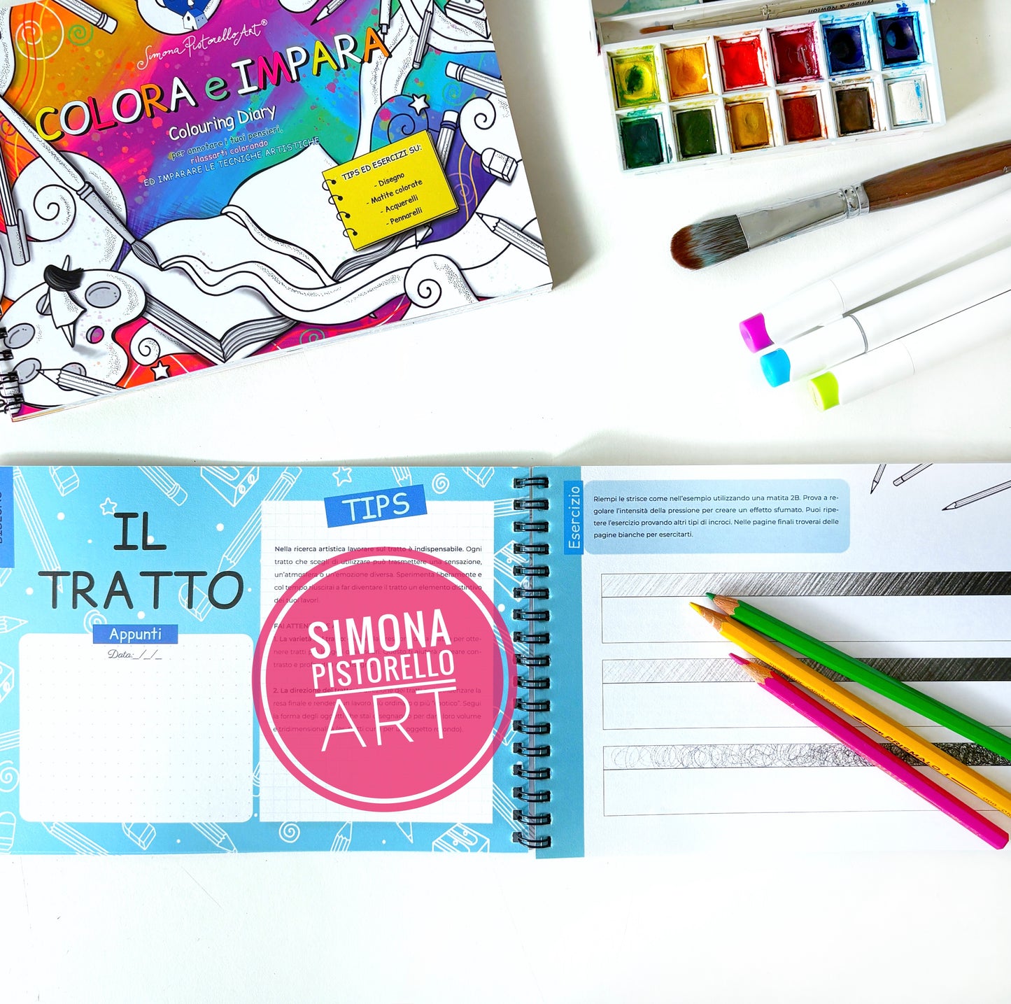 "Colora e Impara" - Colouring Diary per imparare le tecniche artistiche