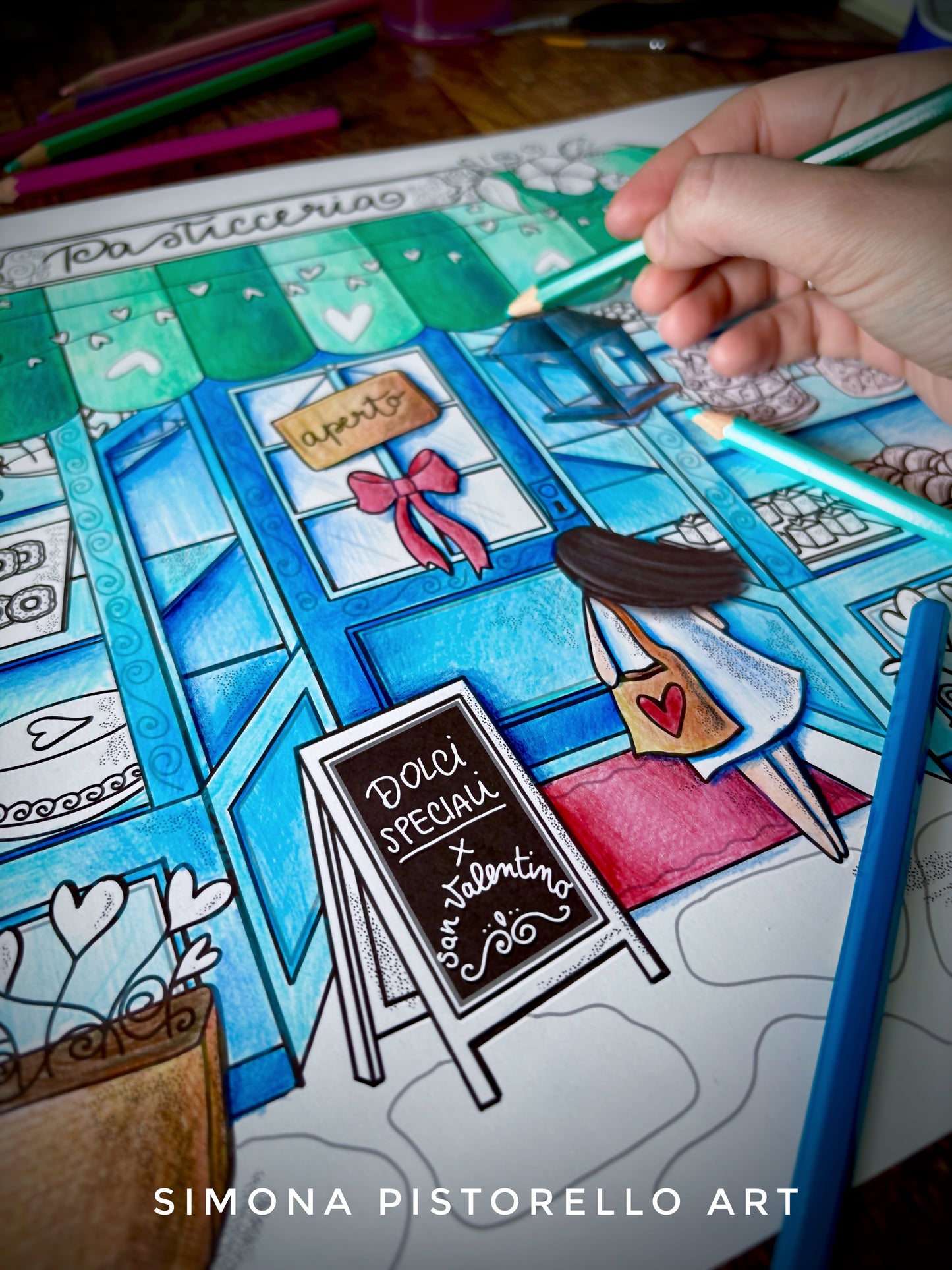 "Un dolce San Valentino" - MAXI pdf da colorare