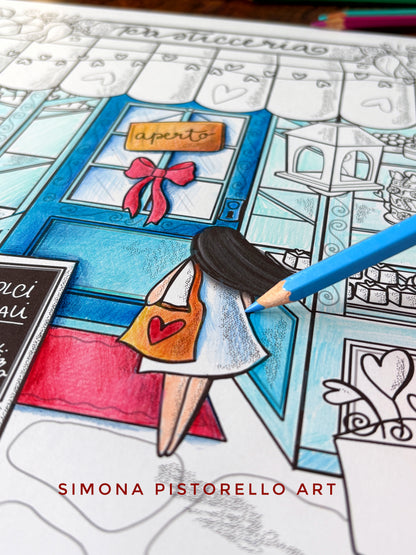 "Un dolce San Valentino" - MAXI pdf da colorare