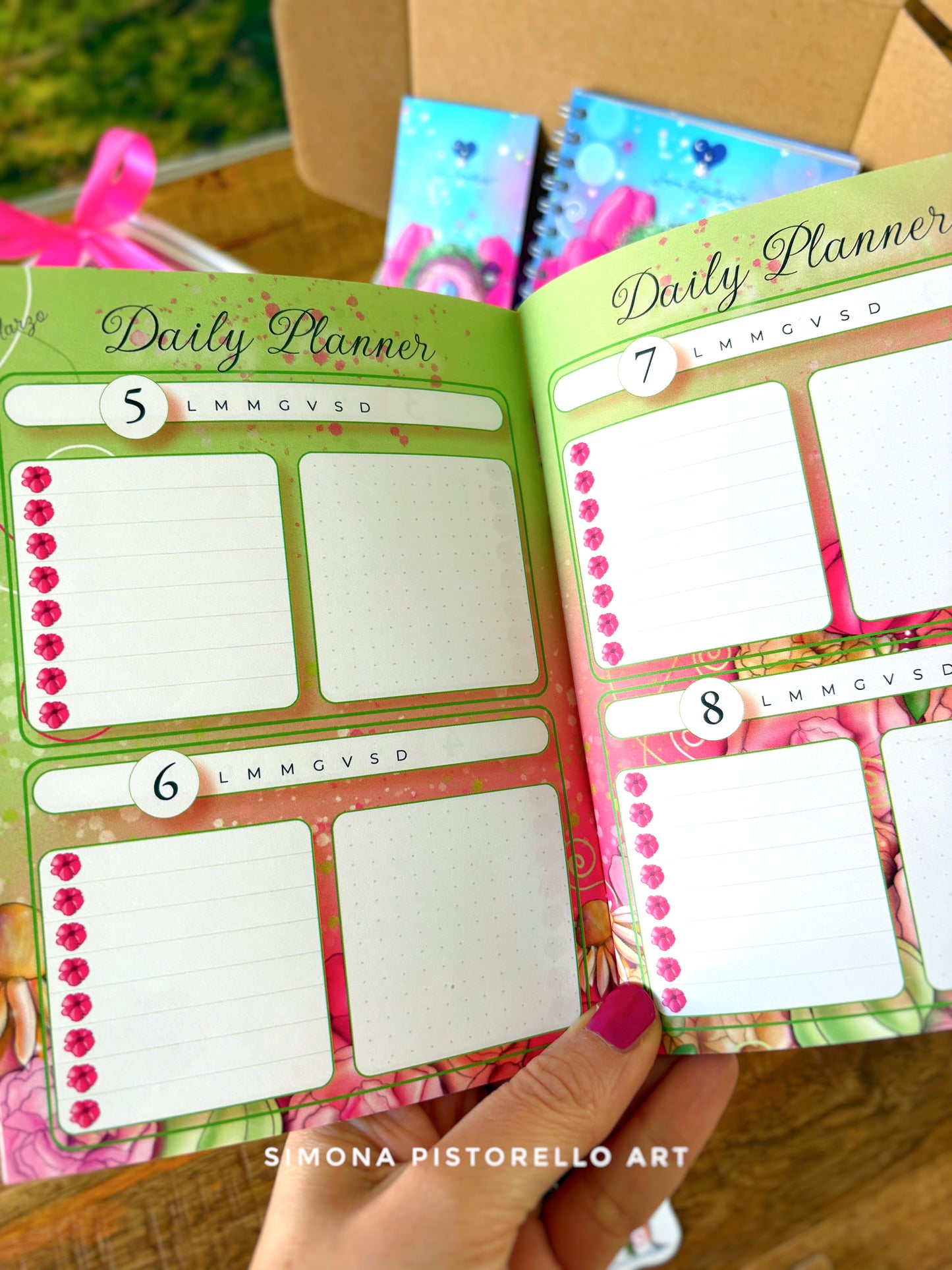 Planner di Primavera - mensile (da marzo a maggio), perpetuo + 1 sticker tulipani in OMAGGIO