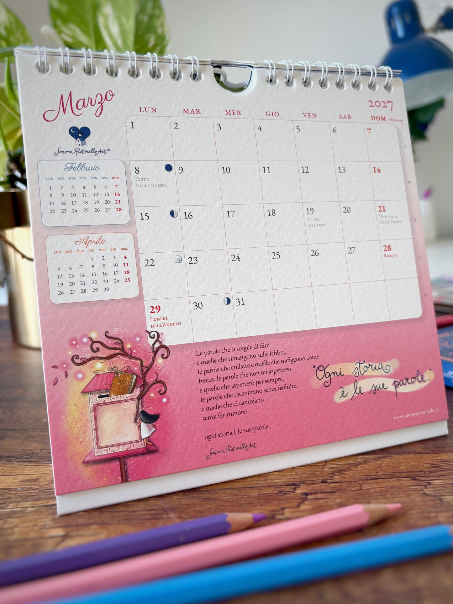 Calendario da tavolo 2027