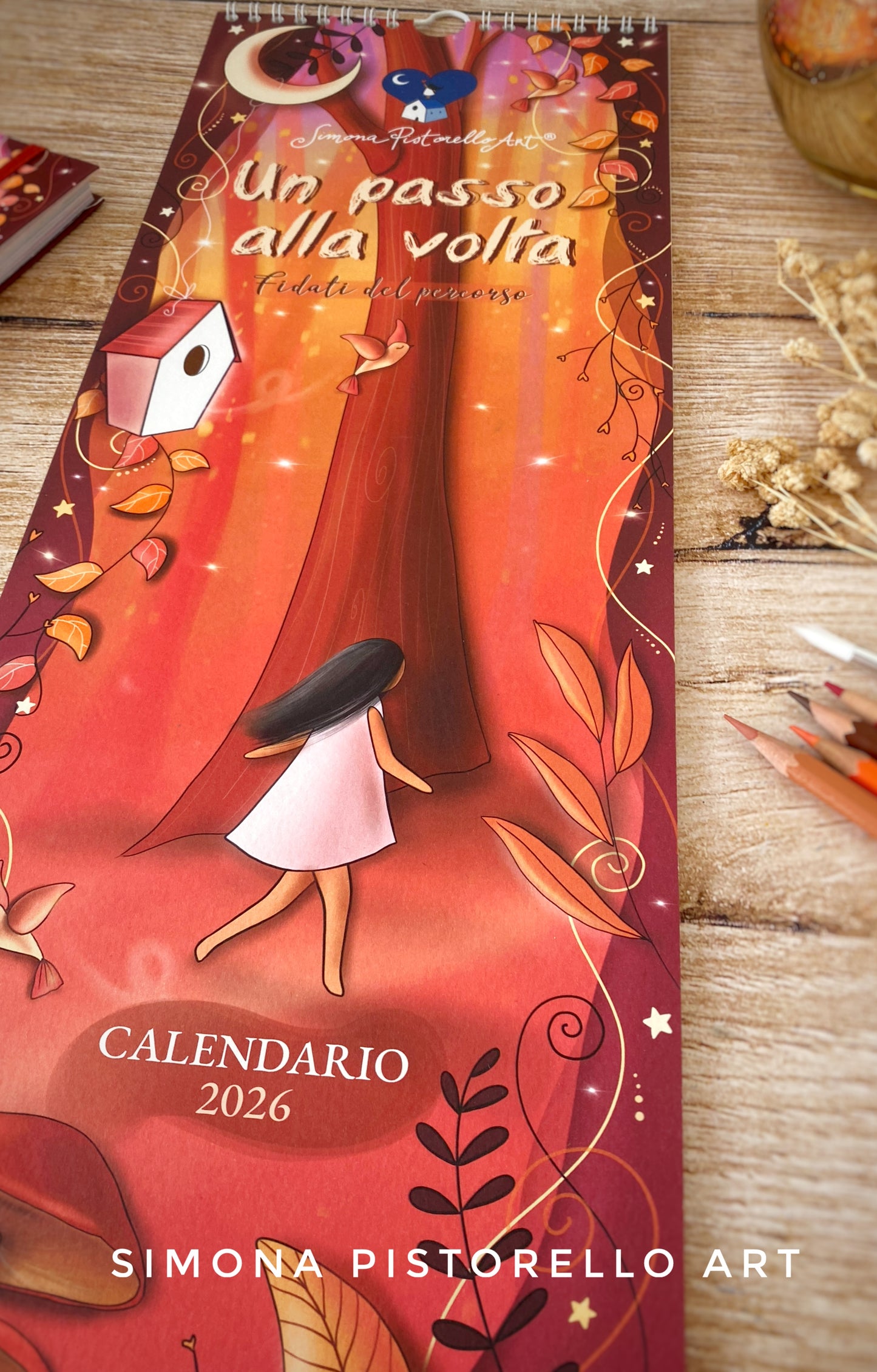 Calendario da parete 2026 - "Un passo alla volta, fidati del percorso" 16,5x44,5 cm