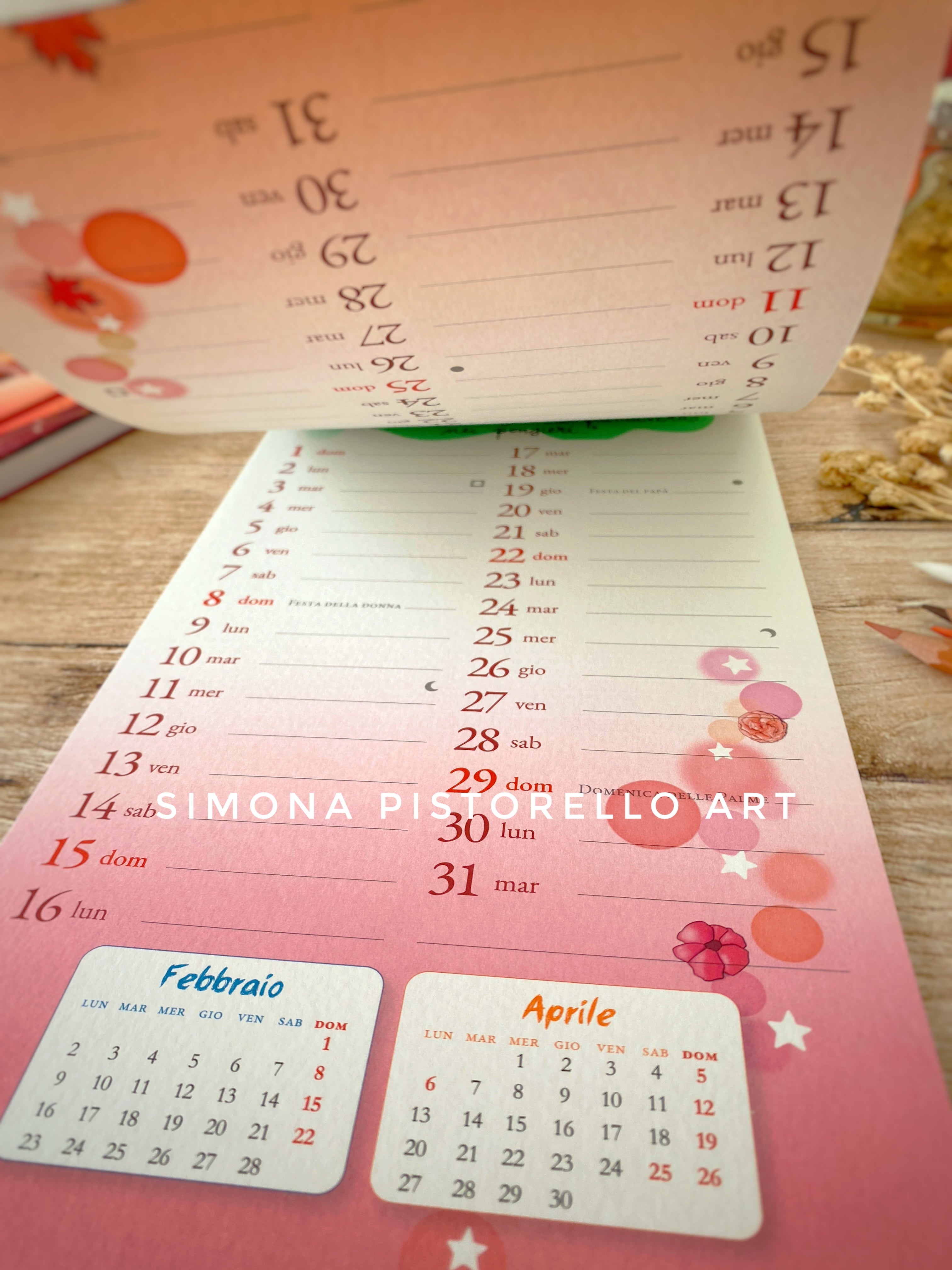 Calendario da parete 2026 - "Un passo alla volta, fidati del percorso" 16,5x44,5 cm